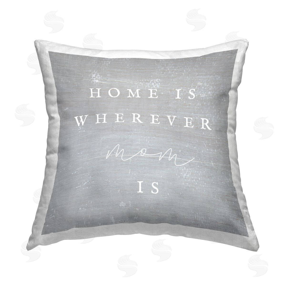 Where Mom Is Family Phrase Decorative Printed Pillow, Home Decor by Stupell Studio