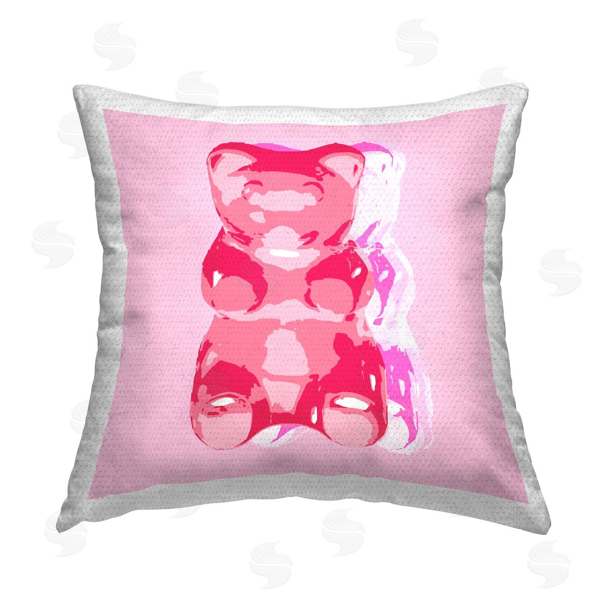 Pink Gummy Candy Bear Outdoor Printed Pillow, Home Decor by Stupell Studio