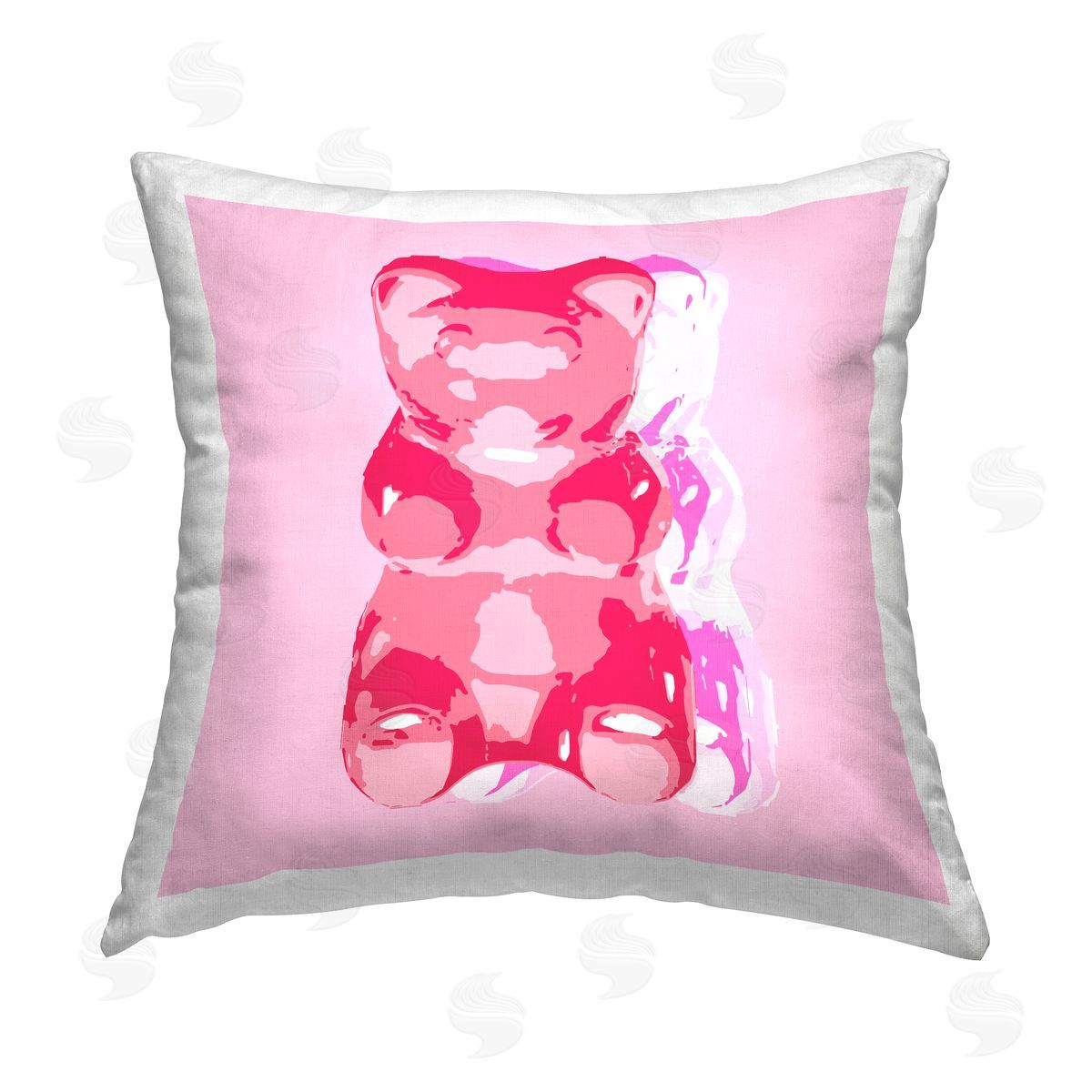 Pink Gummy Candy Bear Decorative Printed Pillow, Home Decor by Stupell Studio