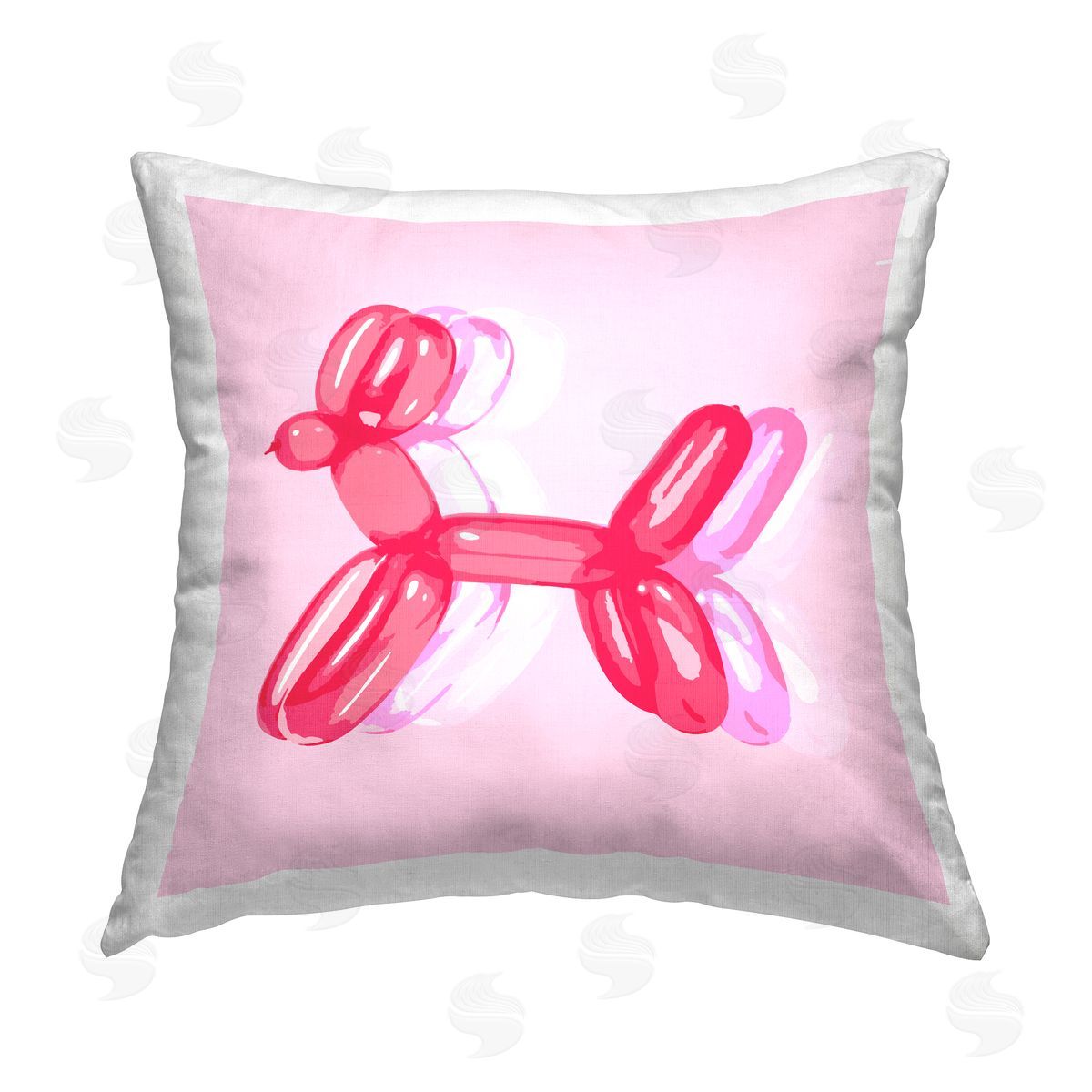 Pink Balloon Animal Decorative Printed Pillow, Home Decor by Stupell Studio