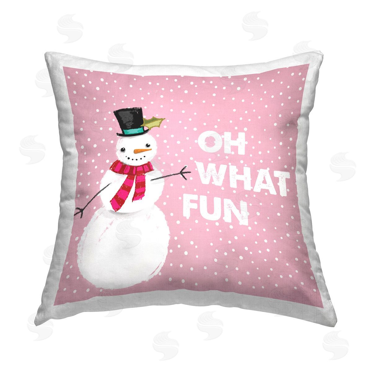 Oh What Fun Winter Snowman Decorative Printed Pillow, Home Decor by Lula Bijoux & co.