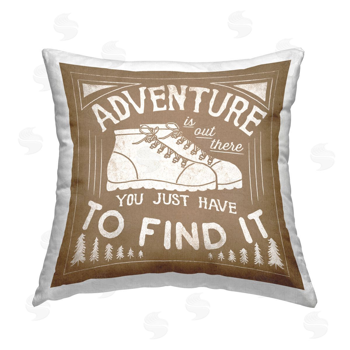 Motivational Adventure Phrase Decorative Printed Pillow, Home Decor by Laura Marshall