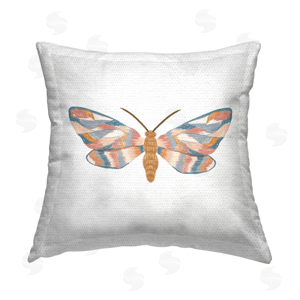 Muted Moth Modern Insect Outdoor Printed Pillow, Home Decor by Angel Nicole