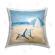 Julie DeRice | Blue Beach Chair on Shore
