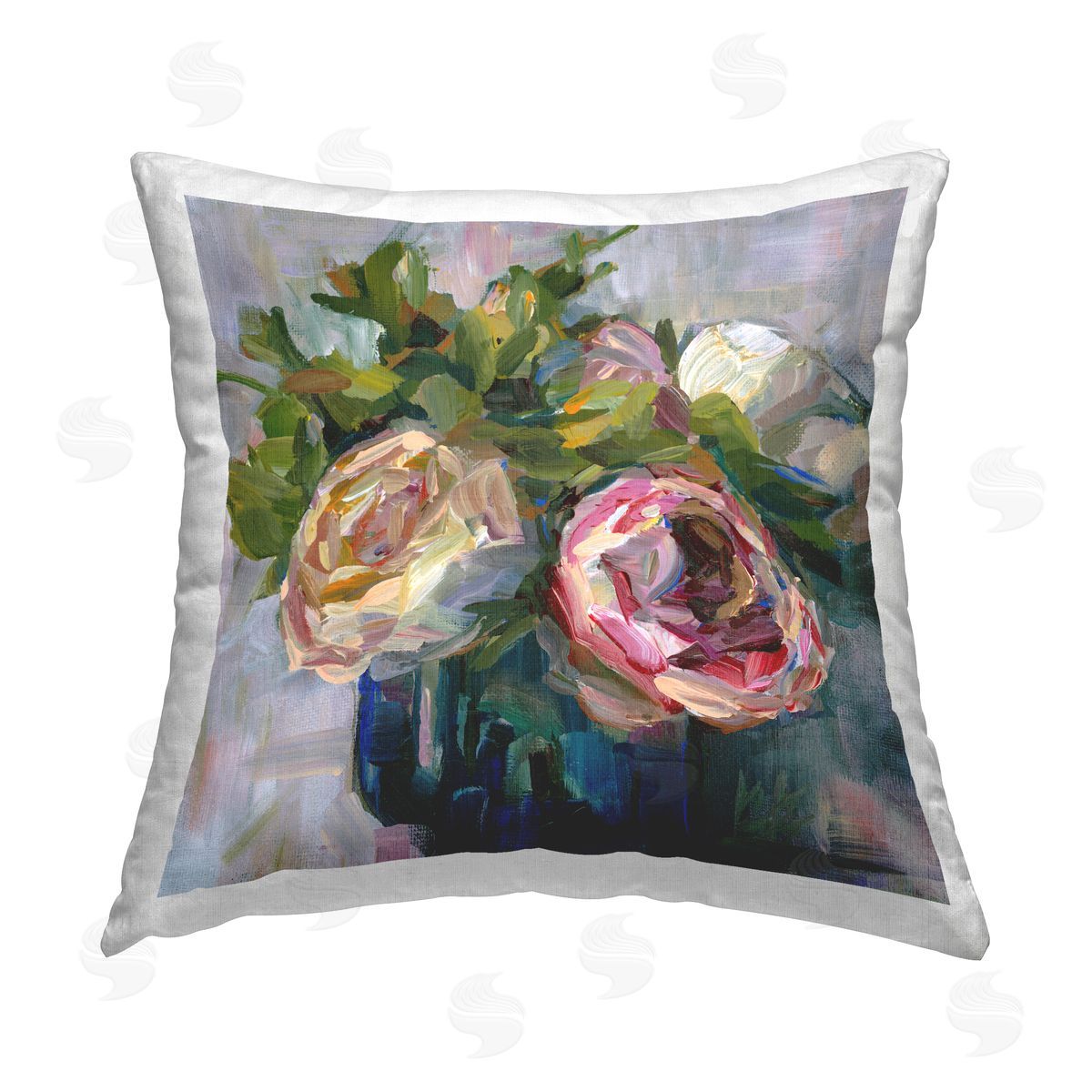 Modern Rose Arrangement Decorative Printed Pillow, Home Decor by Borcherding