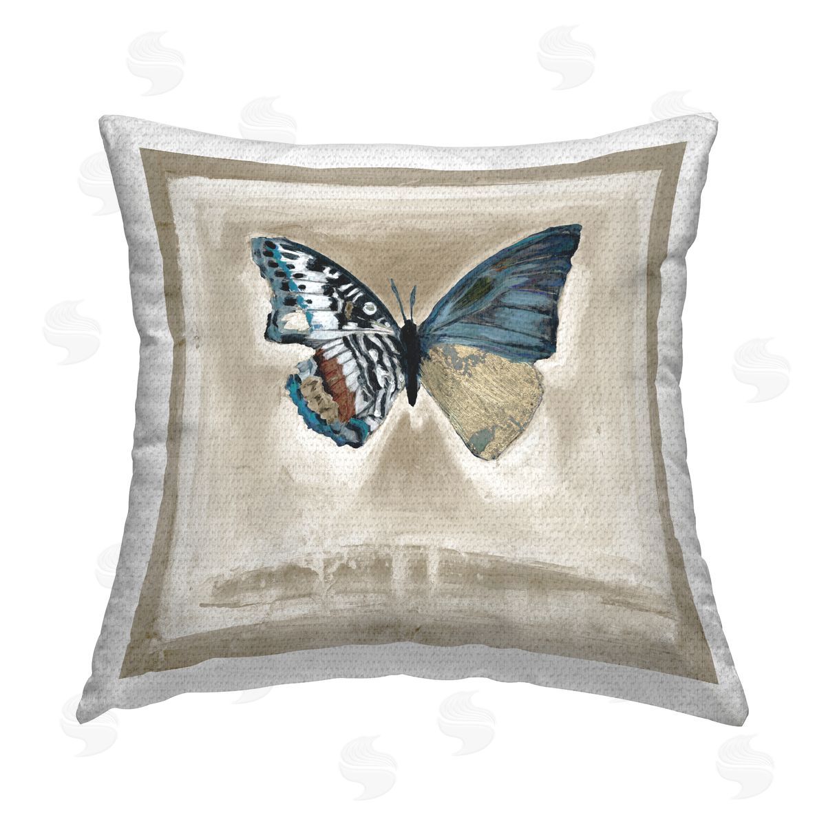 Patterned Butterfly Wings Outdoor Printed Pillow, Home Decor by Stacy Daguiar