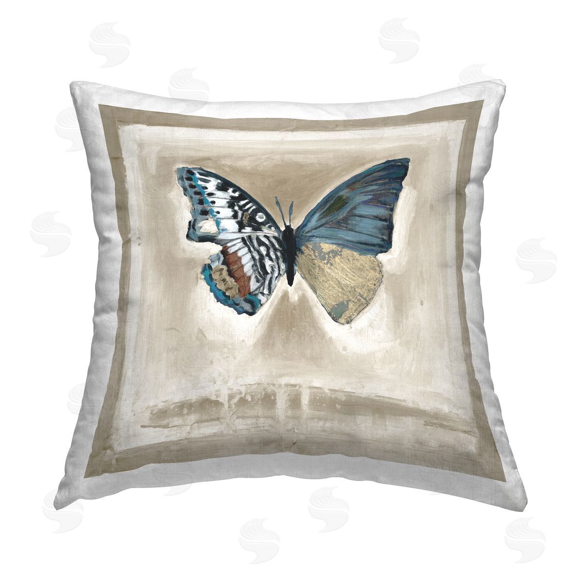 Patterned Butterfly Wings Decorative Printed Pillow, Home Decor by Stacy Daguiar