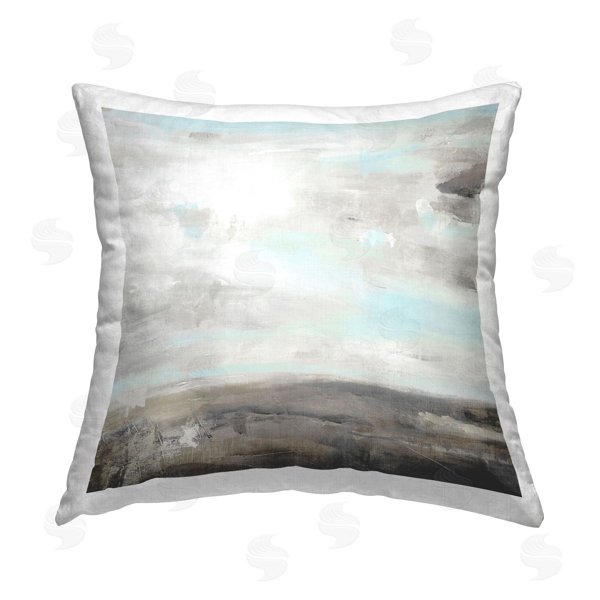 Rustic Abstract Landscape Decorative Printed Pillow, Home Decor by Jill Martin