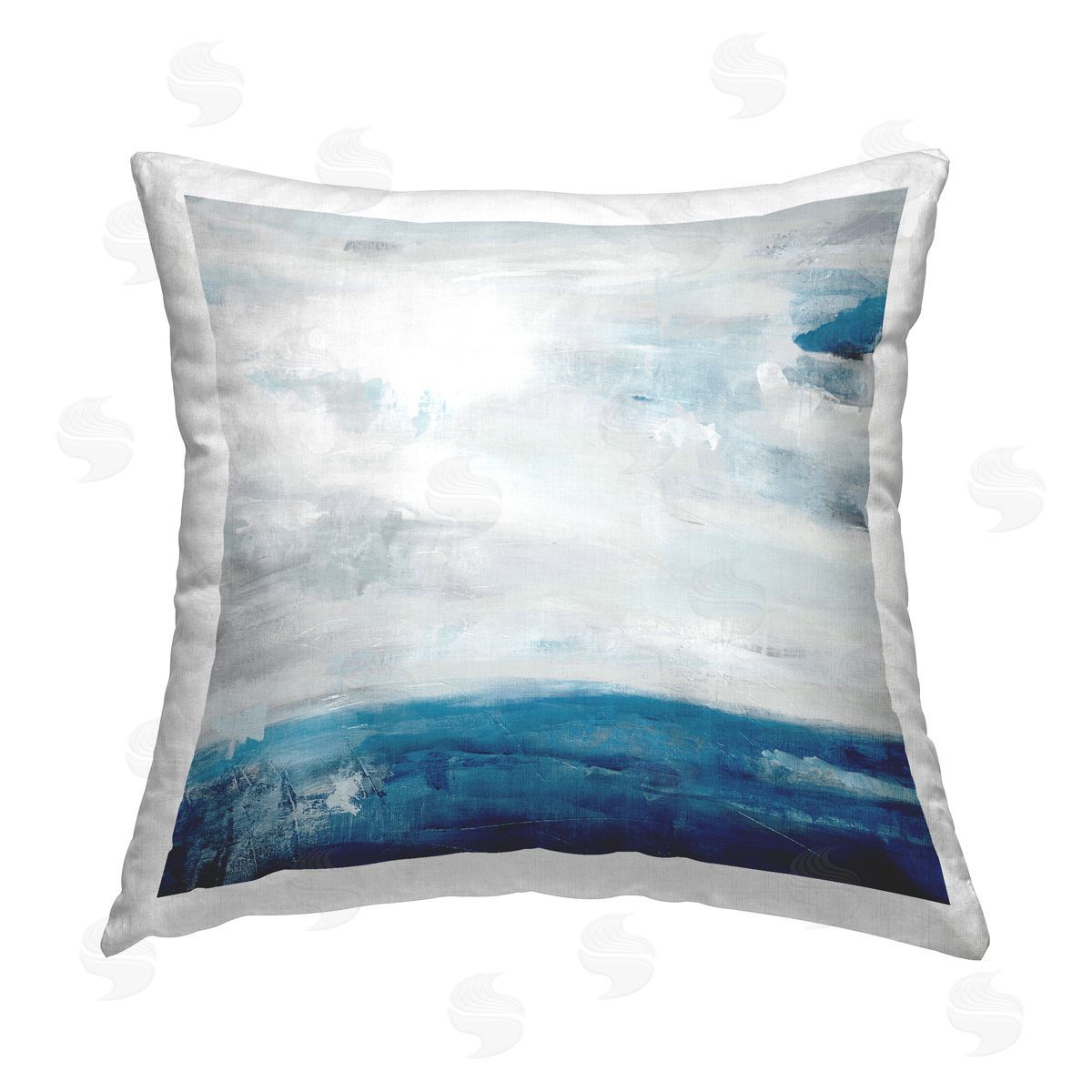 Abstract Ocean Tides Landscape Decorative Printed Pillow, Home Decor by Jill Martin