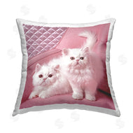 Elephant Stock | White Kittens on Pink