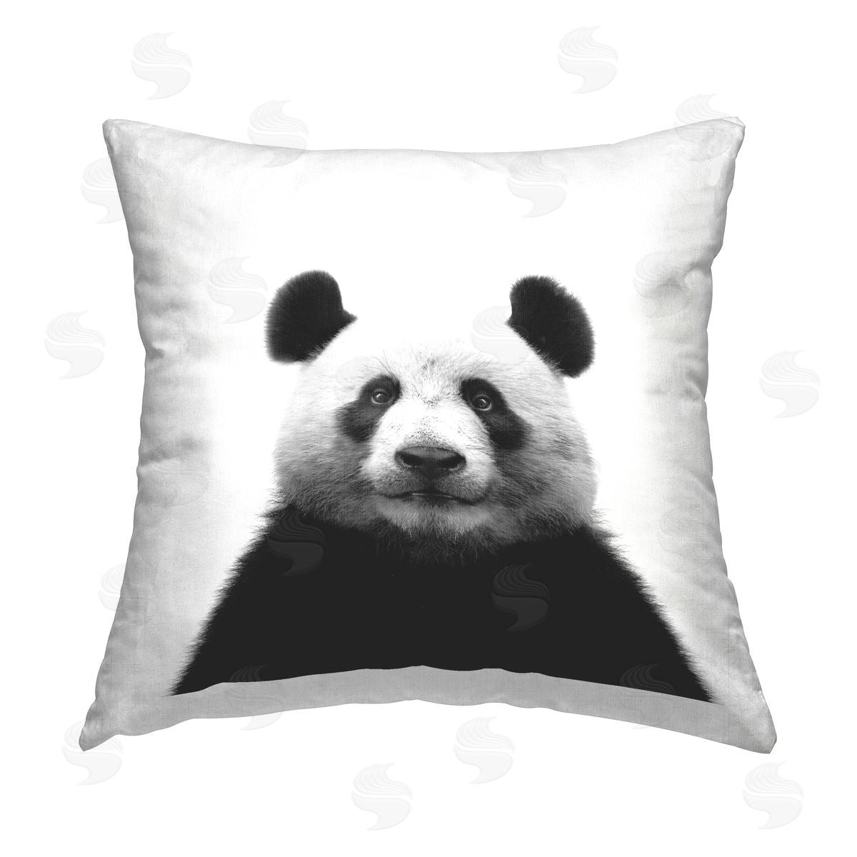 Panda Bear Simple Portrait Decorative Printed Pillow, Home Decor by Elephant Stock