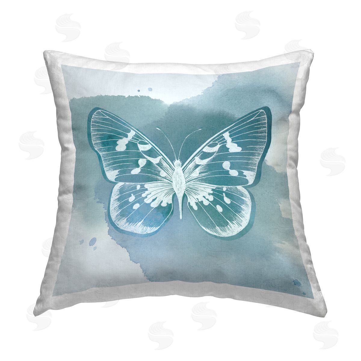 Butterfly with Modern Splash Decorative Printed Pillow, Home Decor by Grace Popp