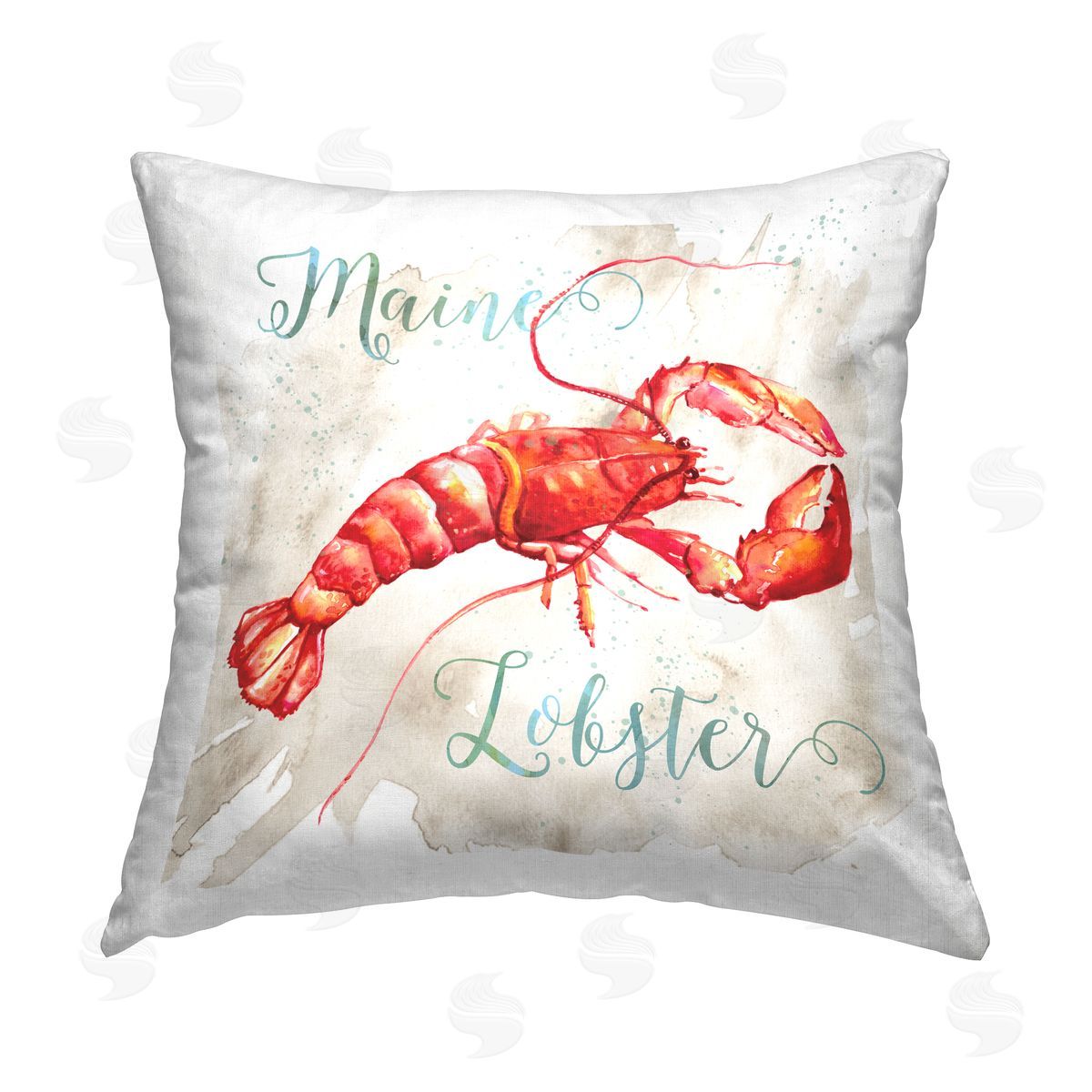 Modern Maine Lobster Decorative Printed Pillow, Home Decor by Livi and Finn