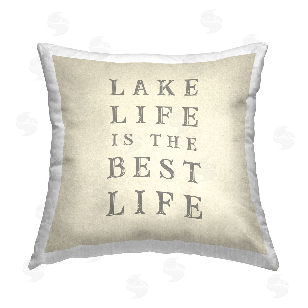 Lake Life is Best Phrase Decorative Printed Pillow, Home Decor by Stupell Studio