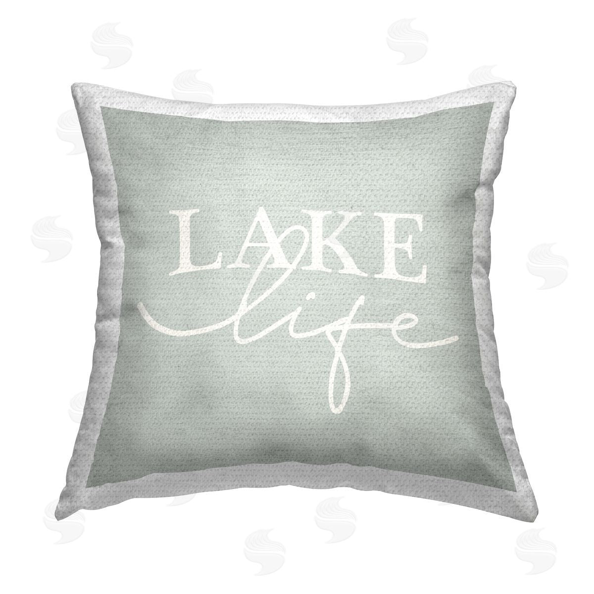 Lake Life Rustic Phrase Outdoor Printed Pillow, Home Decor by Stupell Studio