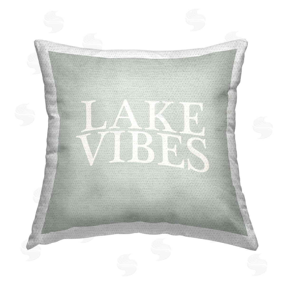 Lake Vibes Rustic Phrase Outdoor Printed Pillow, Home Decor by Stupell Studio