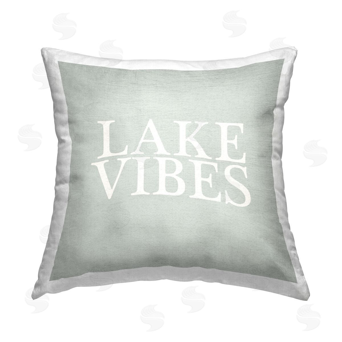 Lake Vibes Rustic Phrase Decorative Printed Pillow, Home Decor by Stupell Studio