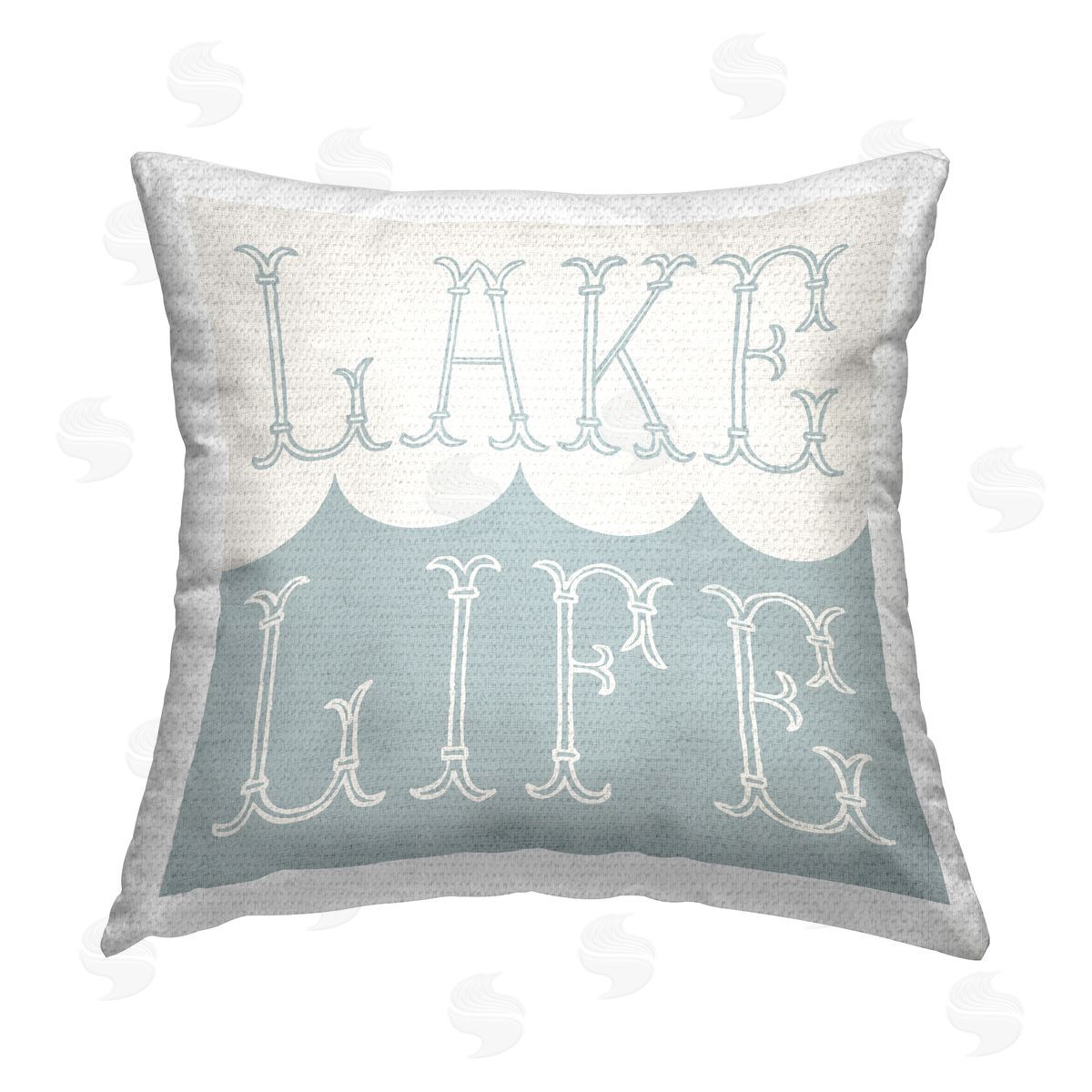 Lake Life Vintage Phrase Outdoor Printed Pillow, Home Decor by Stupell Studio