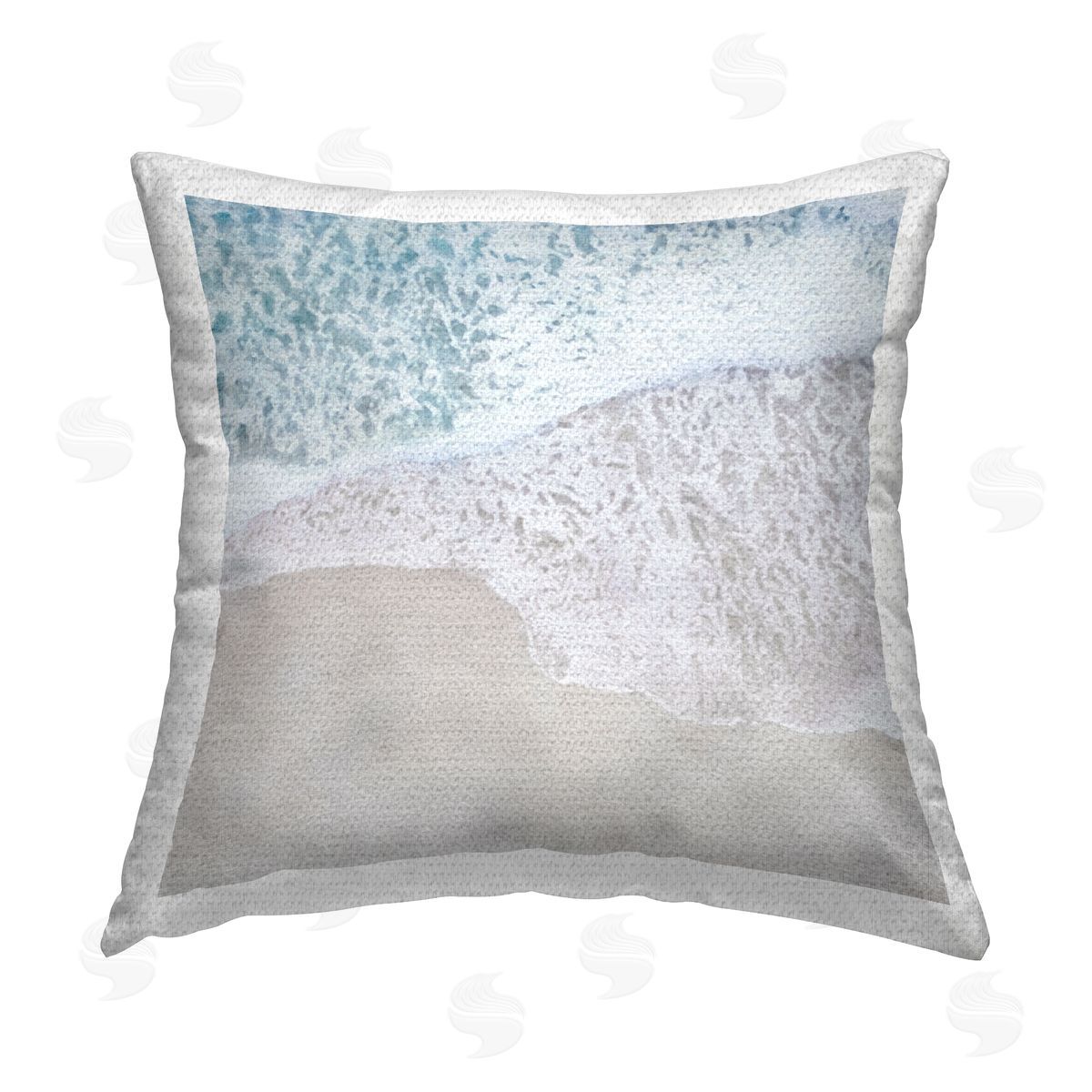 Beach Foam on Shore Outdoor Printed Pillow, Home Decor by LSR Design Studio
