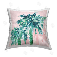 Jane Slivka | Tropical Palms on Pink