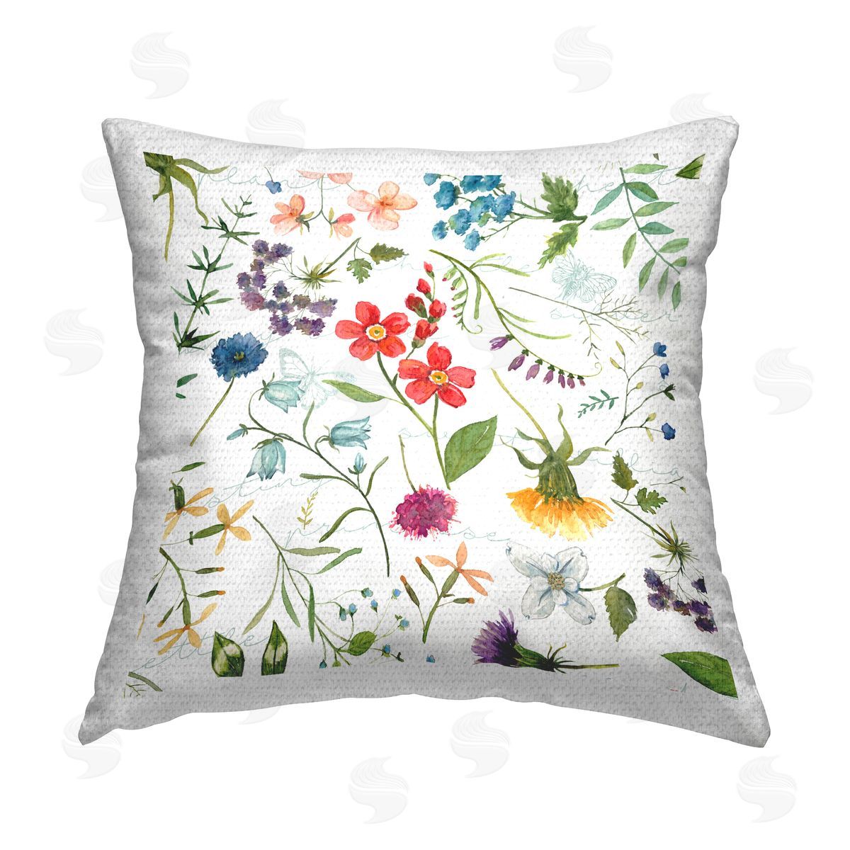 Varied Botanicals Pattern Outdoor Printed Pillow, Home Decor by Livi and Finn