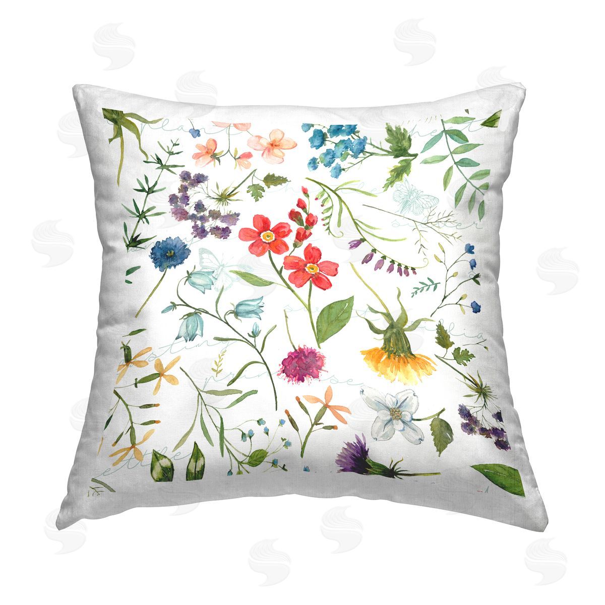 Varied Botanicals Pattern Decorative Printed Pillow, Home Decor by Livi and Finn