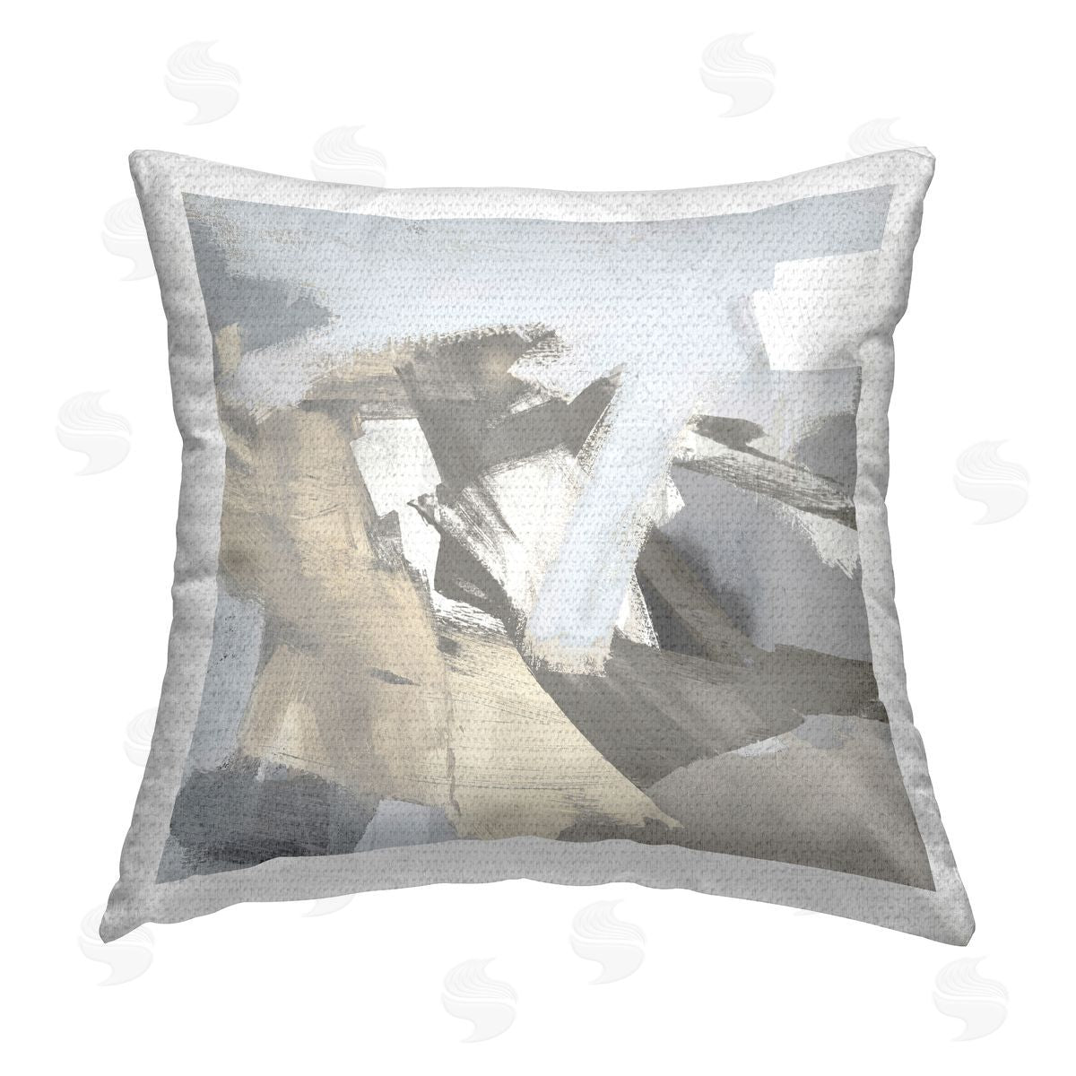 Grey Chaotic Abstract Outdoor Printed Pillow, Home Decor by Rachel Springer