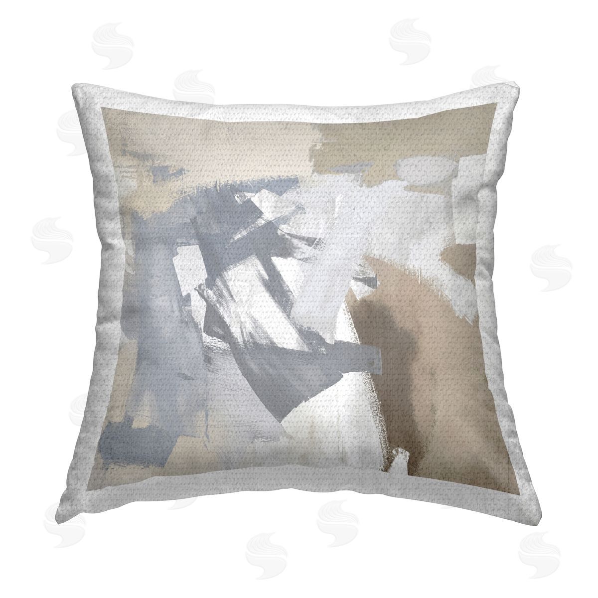 Tan & Grey Abstract Outdoor Printed Pillow, Home Decor by Rachel Springer