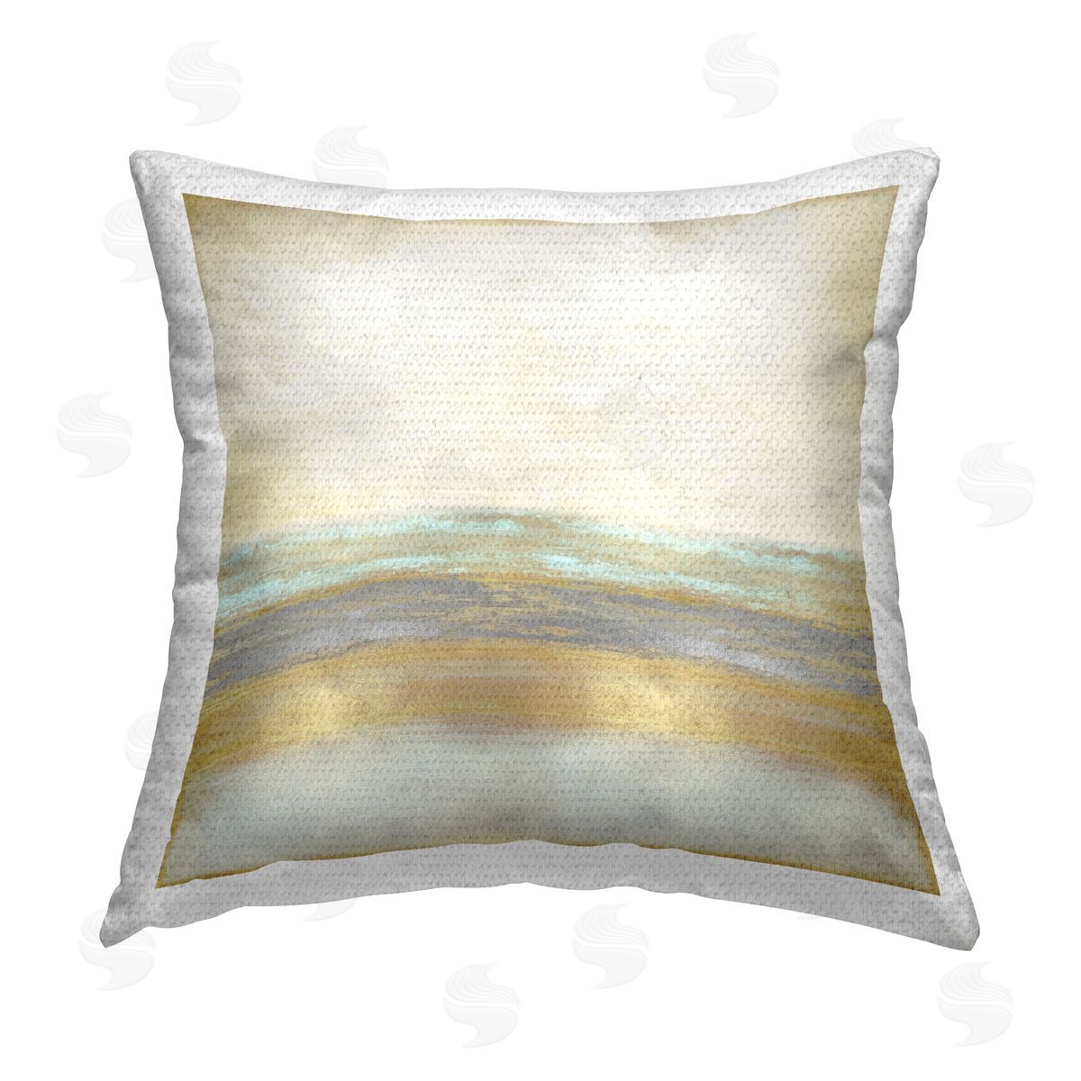 Golden Reflection Abstraction Outdoor Printed Pillow, Home Decor by Taylor Hamilton