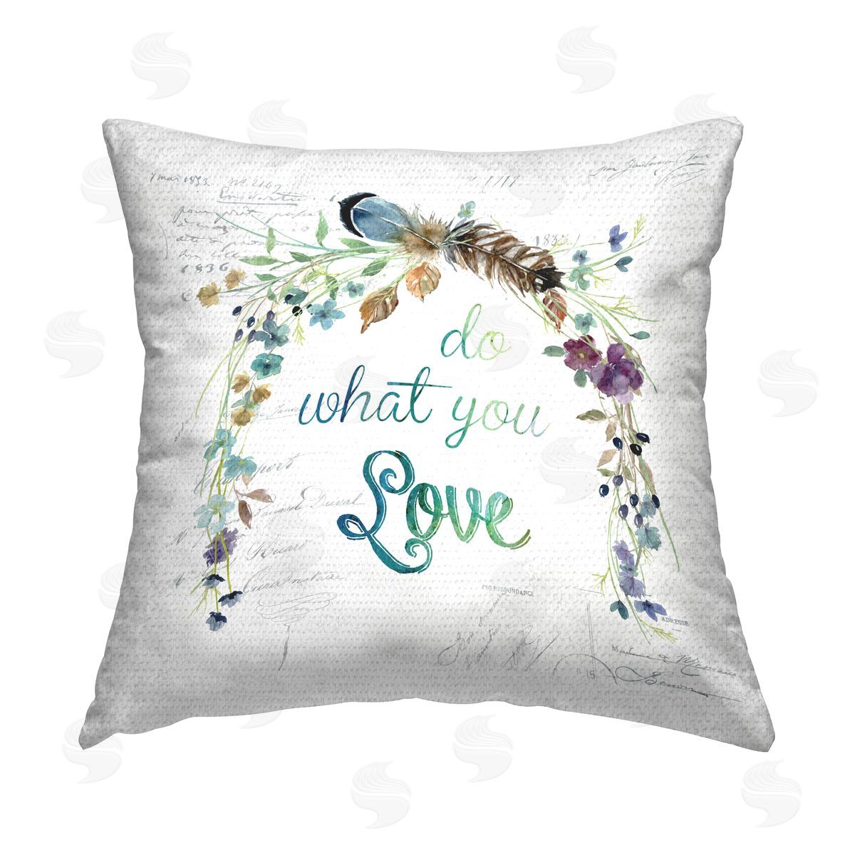 Do What You Love Phrase Outdoor Printed Pillow, Home Decor by Livi and Finn