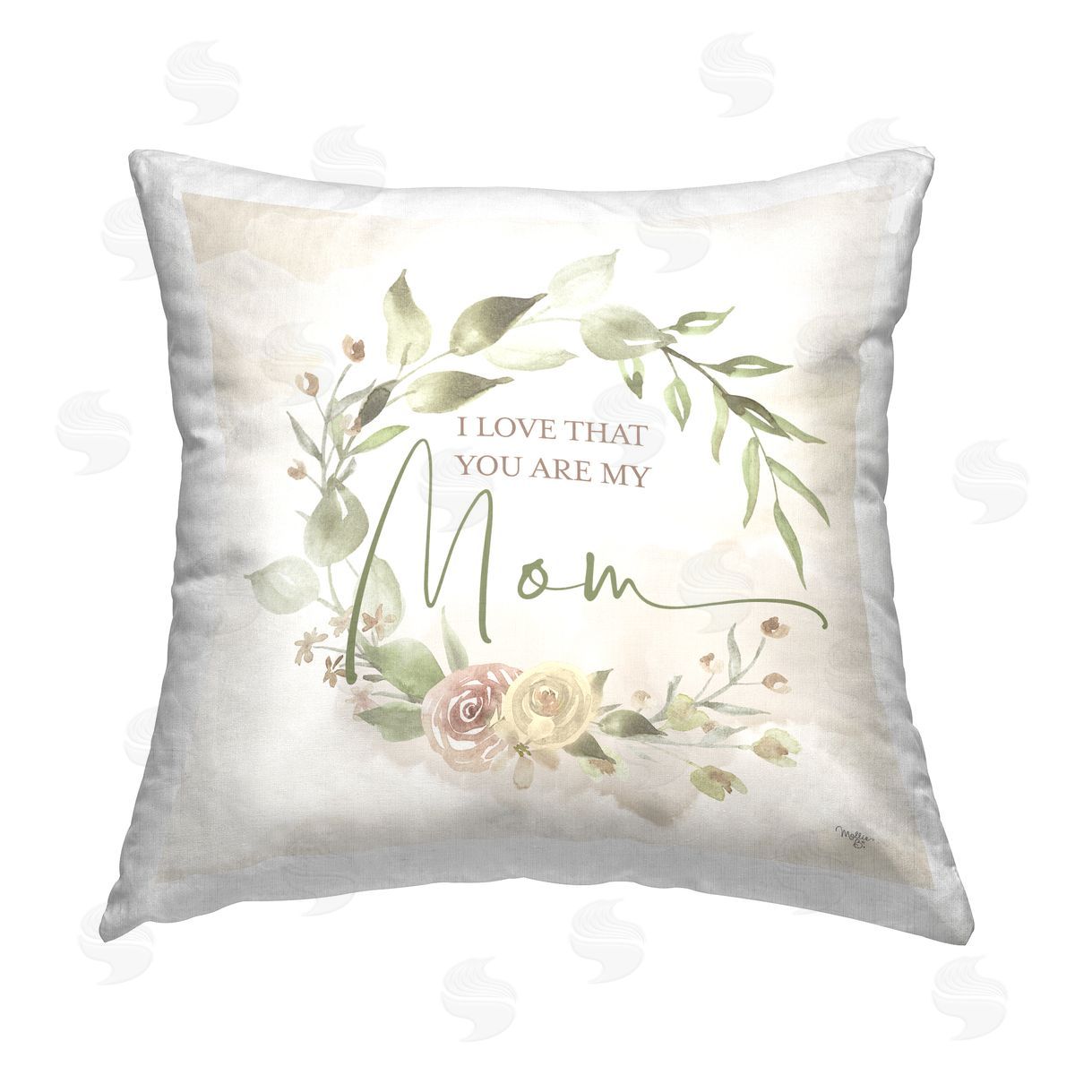 Appreciative Mother's Day Phrase Decorative Printed Pillow, Home Decor by Mollie B.