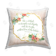 Sally Ball Sharp | Proverbs 31:25 Floral Phrase