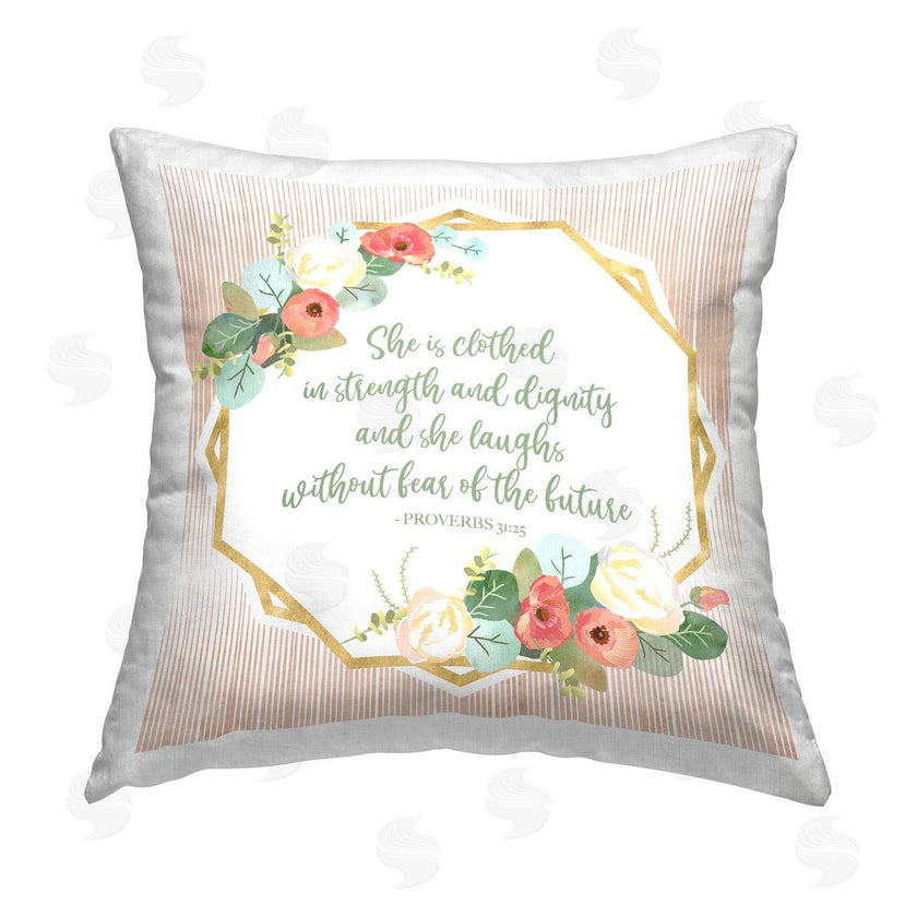 Sally Ball Sharp | Proverbs 31:25 Floral Phrase