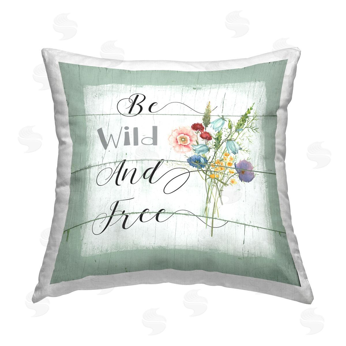 Wild & Free Country Florals Decorative Printed Pillow, Home Decor by Livi and Finn