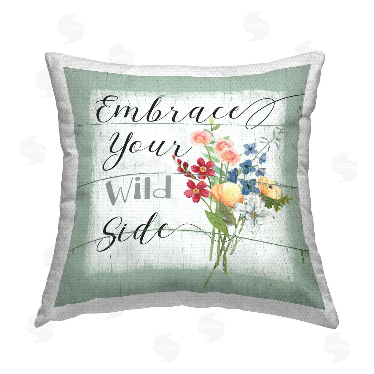Embrace Your Wild Side Phrase Outdoor Printed Pillow, Home Decor by Livi and Finn