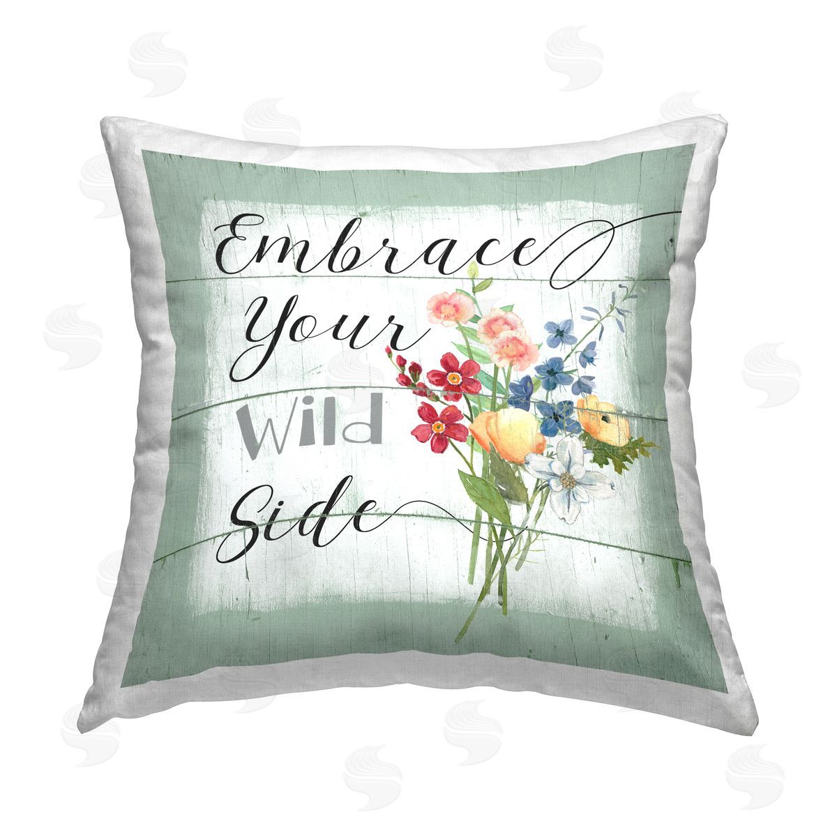 Embrace Your Wild Side Phrase Decorative Printed Pillow, Home Decor by Livi and Finn