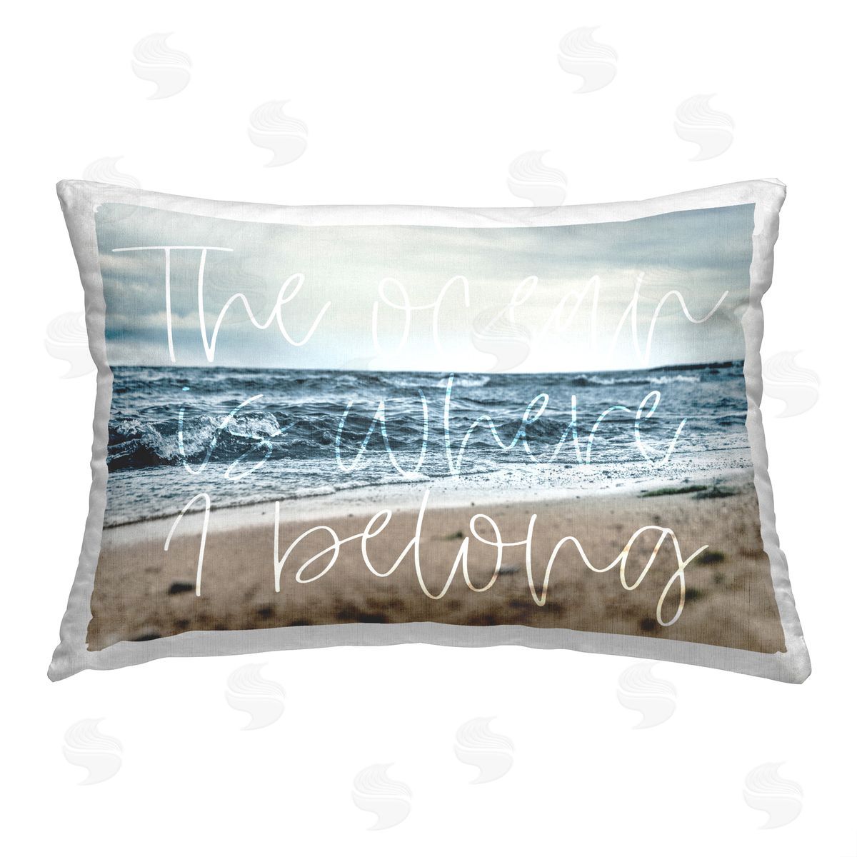 Ocean Where I Belong Decorative Printed Pillow, Home Decor by Stupell Studio