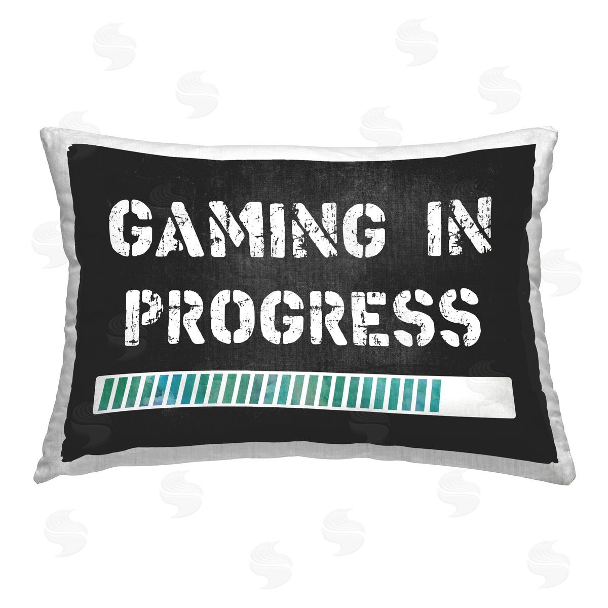 Gaming Progress Bar Decorative Printed Pillow, Home Decor by CAD Designs