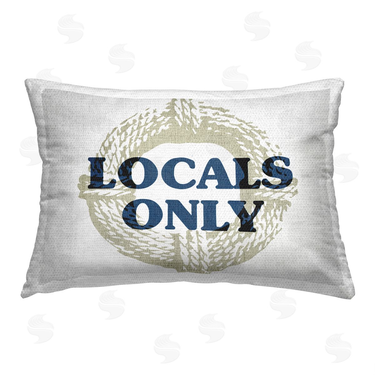 Locals Only Maritime Rope Outdoor Printed Pillow, Home Decor by Stupell Studio
