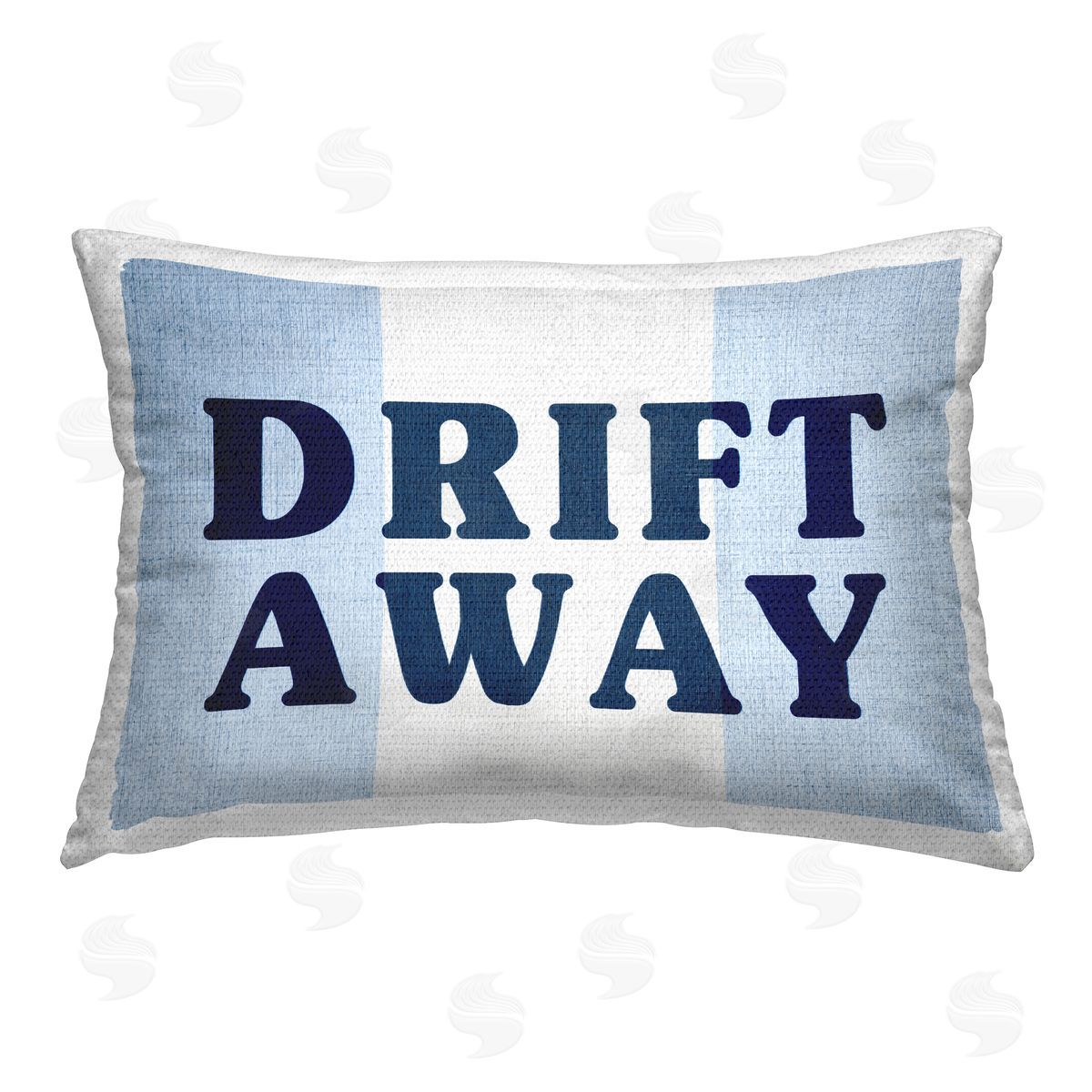 Striped Drift Away Phrase Outdoor Printed Pillow, Home Decor by Stupell Studio