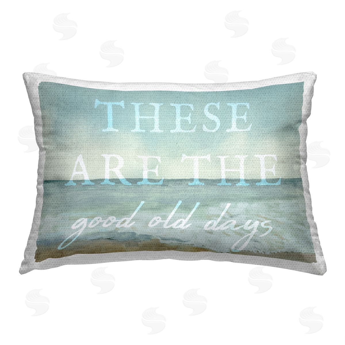 Good Old Days Beach Outdoor Printed Pillow, Home Decor by Stupell Studio