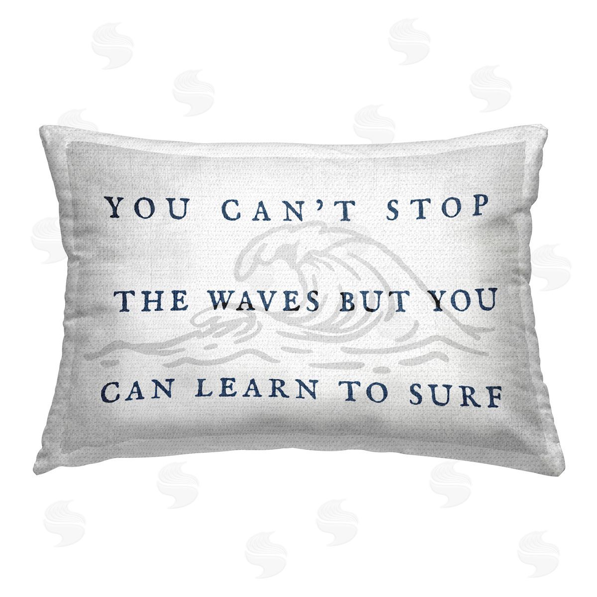 Motivational Learn To Surf Outdoor Printed Pillow, Home Decor by Stupell Studio