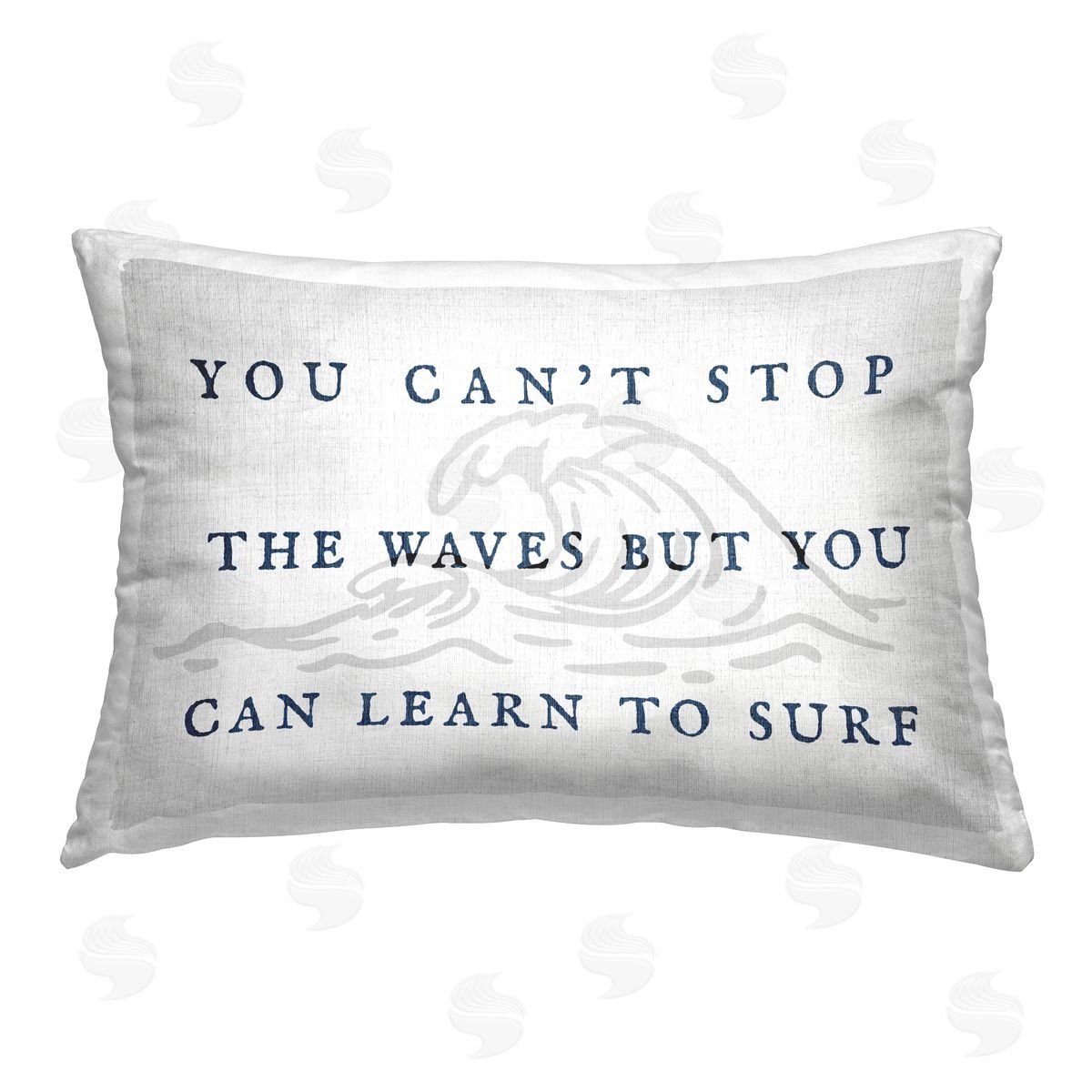 Motivational Learn To Surf Decorative Printed Pillow, Home Decor by Stupell Studio