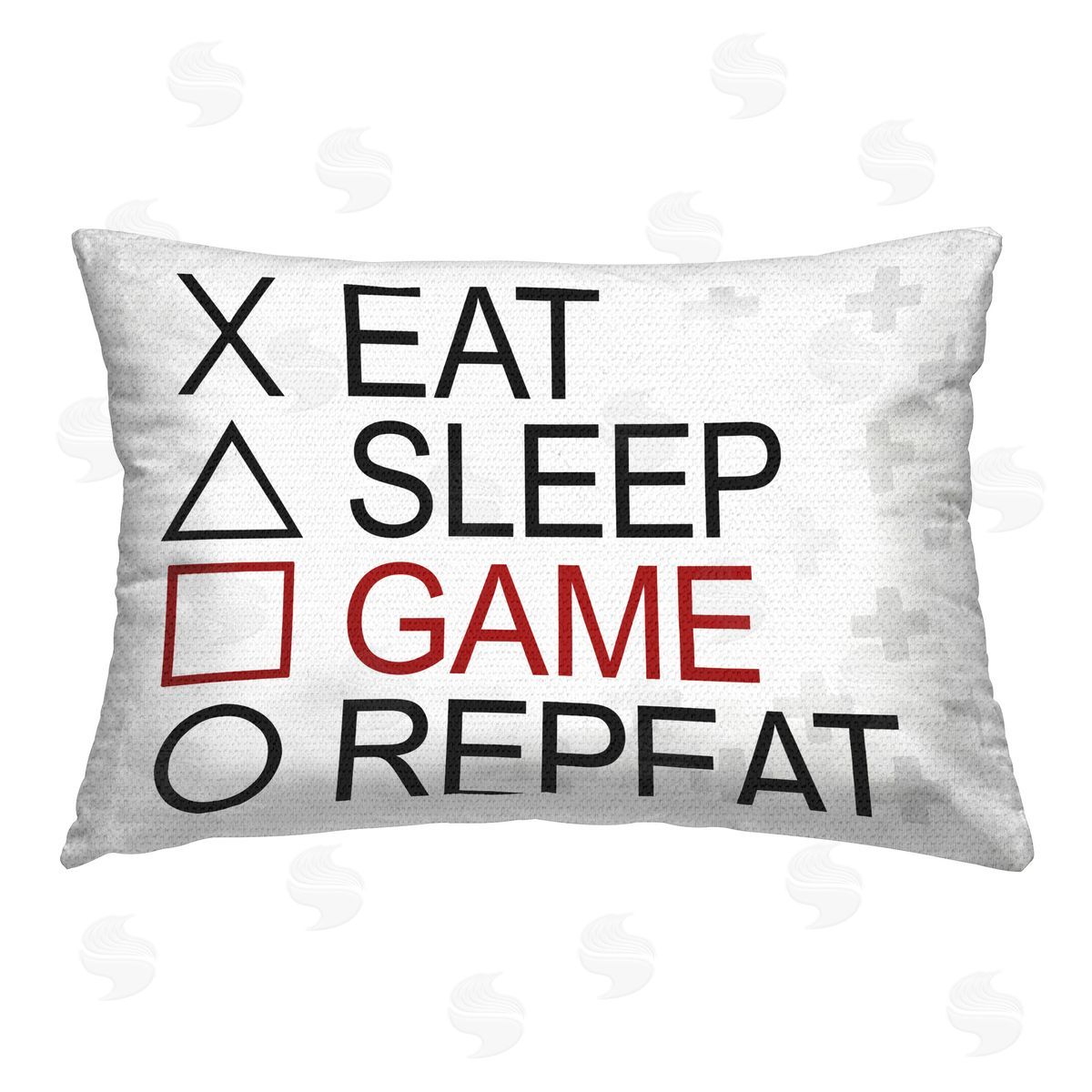 Gamer Button Shapes Outdoor Printed Pillow, Home Decor by Sd Graphics Studio