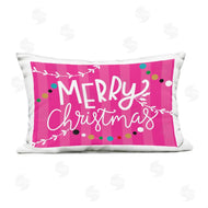 Louise Allen Designs | Merry Christmas over Pink Stripes