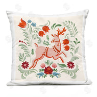 Victoria Barnes | Pink & Green Floral Reindeer