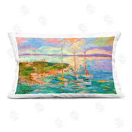 Dorothy Fagan | Vivid Abstract Coast with Boats