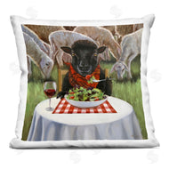 Lucia Heffernan | Cow Eating Salad & Wine
