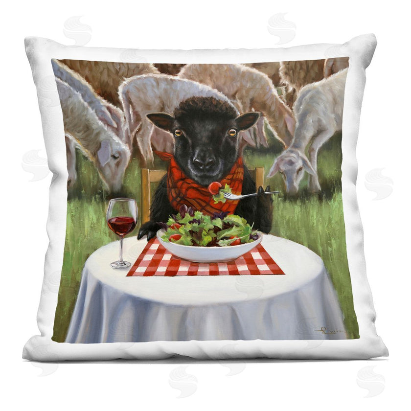 Lucia Heffernan | Cow Eating Salad & Wine