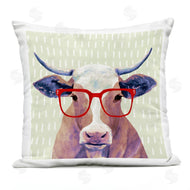 Victoria Borges | Hipster Cow with Red Glasses